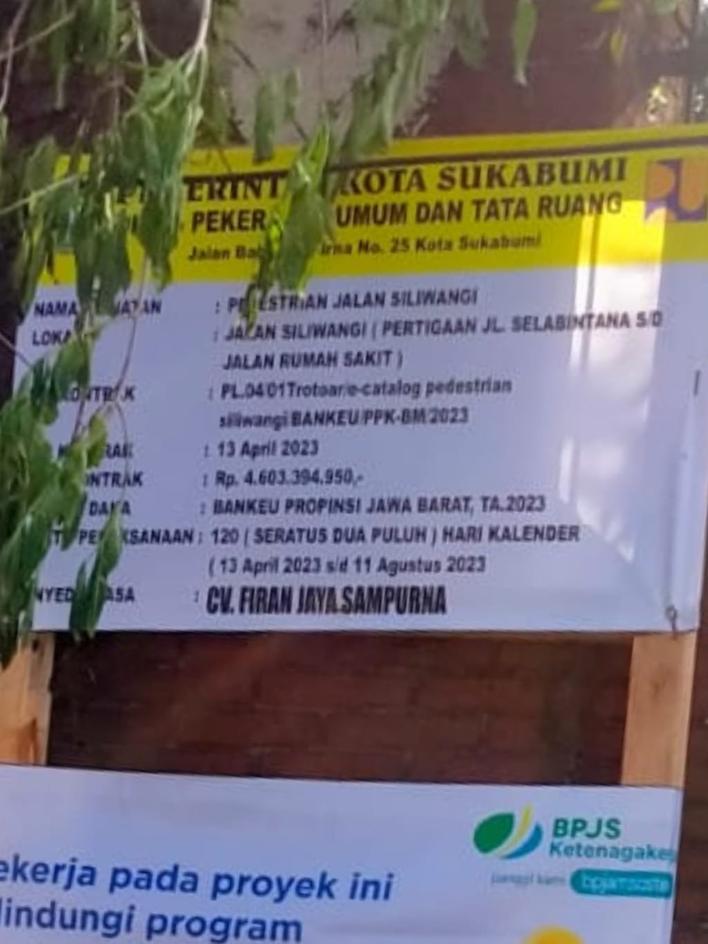 Dugaan Mark-up Material Pedestrian 4 Ruas Jalan Kota Sukabumi Dari Bankeu Provinsi Jawa Barat Rp. 34 M Tahun 2023 1 WhatsApp Image 2024 10 09 at 14.38.34