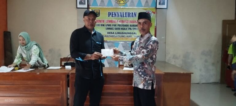 Pemdes Limusnunggal Percepat Penyaluran Insentif Lembaga Kemasyarakatan Tahun Anggaran 2025