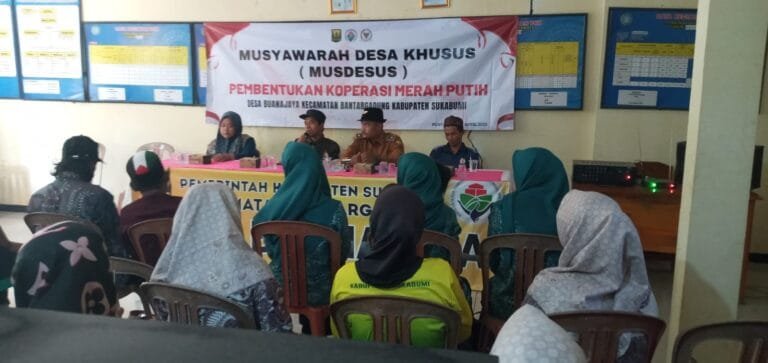 Kegiatan Pembentukan Calon Pengurus Koperasi Merah Putih Desa Buanajaya, Kecamatan Bantargadung