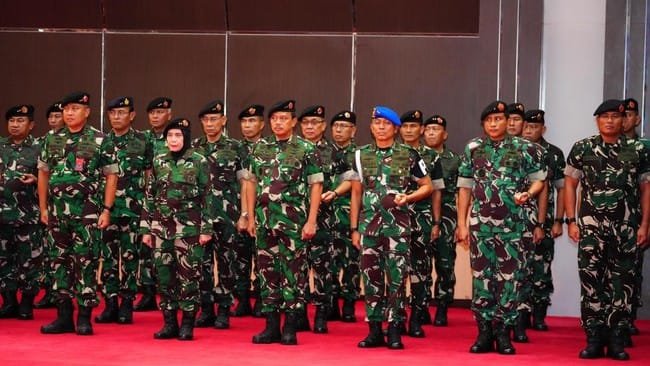 panglima tni terima laporan korps kenaikan pangkat 16 perwira tinggi tni 1 169