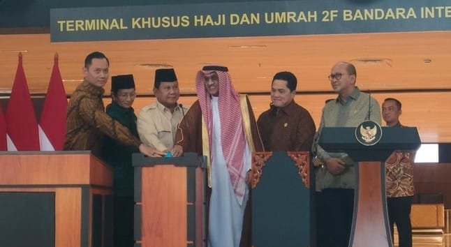 Presiden Prabowo Resmikan Terminal Khusus Haji-Umrah di Soekarno-Hatta, Komitmen Turunkan Biaya Ibadah 1 prabowo resmikan terminal khusus haji dan umrah di bandara soetta dwidetikcom 1746345191634 169