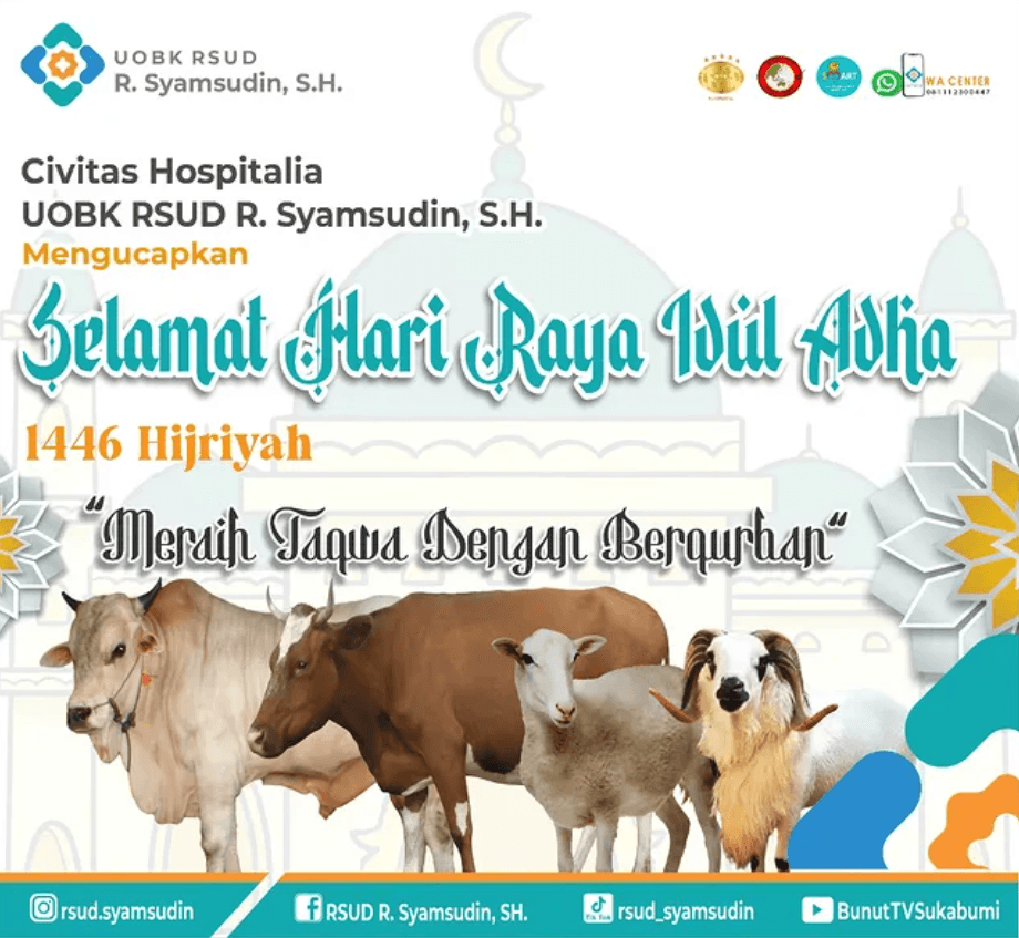 RSUD R. Syamsudin, SH Sampaikan Ucapan Idul Adha 1446 H: Ajak Masyarakat Pererat Kepedulian dan Kasih Sayang 1 Screenshot 2025 06 20 130704