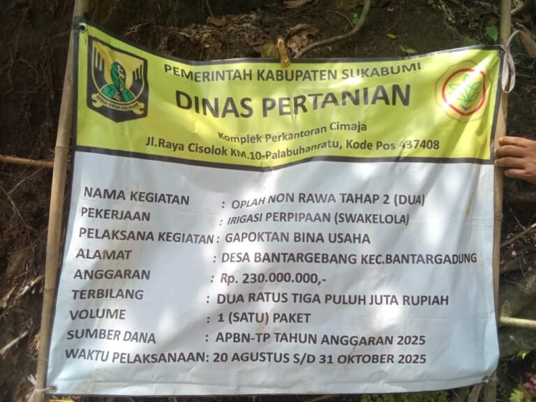 Gapoktan Bina Usaha Realisasikan Kegiatan Pembuatan Irigasi Vipahnisasi Tanah 2 Tahun 2025