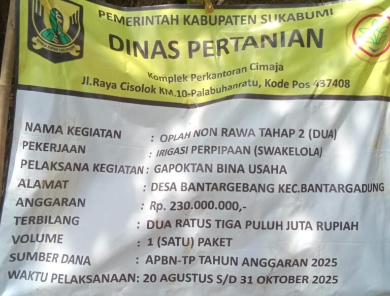 Gapoktan Bina Usaha Tuntaskan Tahap 1 dan 2 Pembuatan Irigasi Perpipaan Tahun Anggaran 2025