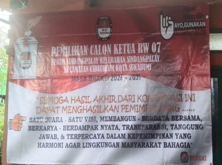 Pemilihan Ketua RW 07 Sindang Palay Berlangsung Demokratis, Titi Nurjanah (Mpok) Raih Suara Terbanyak