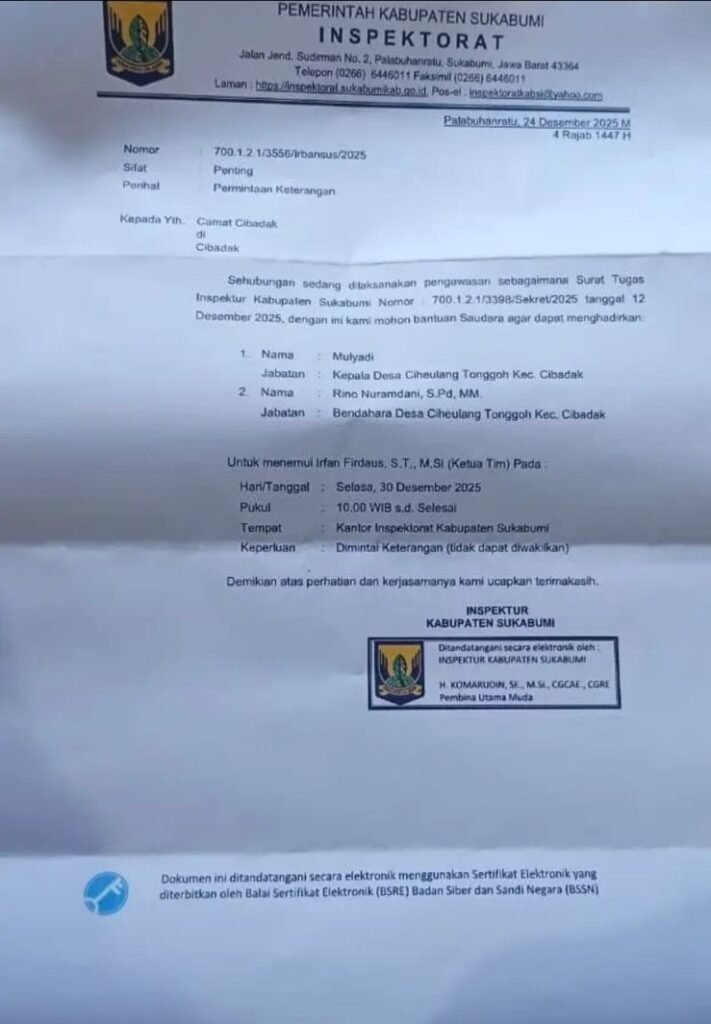 Dugaan Penyalahgunaan Dana Desa Ciheulang Tonggoh Disorot, Warga Desak Inspektorat Bertindak Tegas 3 WhatsApp Image 2026 06 16 at 8.48.12 AM